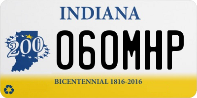IN license plate 060MHP