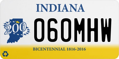 IN license plate 060MHW