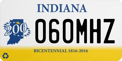 IN license plate 060MHZ