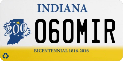 IN license plate 060MIR
