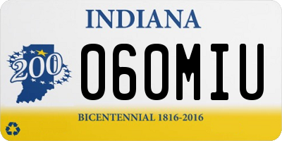 IN license plate 060MIU