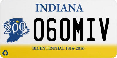 IN license plate 060MIV