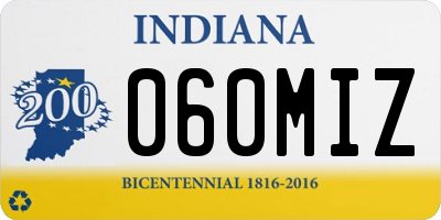 IN license plate 060MIZ