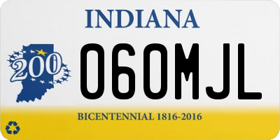 IN license plate 060MJL