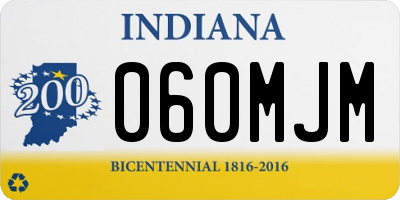 IN license plate 060MJM