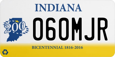 IN license plate 060MJR