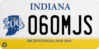 IN license plate 060MJS
