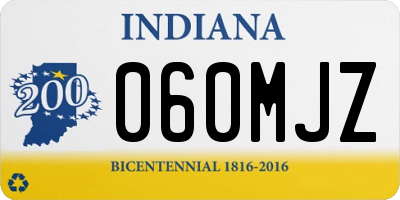 IN license plate 060MJZ