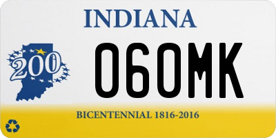 IN license plate 060MK