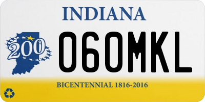 IN license plate 060MKL