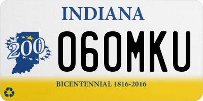 IN license plate 060MKU
