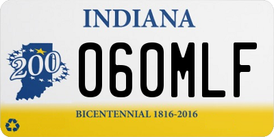 IN license plate 060MLF