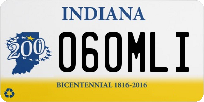 IN license plate 060MLI