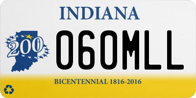 IN license plate 060MLL