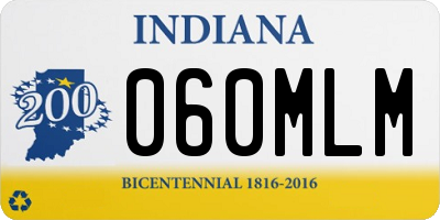 IN license plate 060MLM