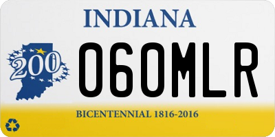 IN license plate 060MLR
