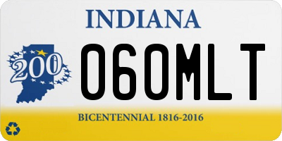 IN license plate 060MLT