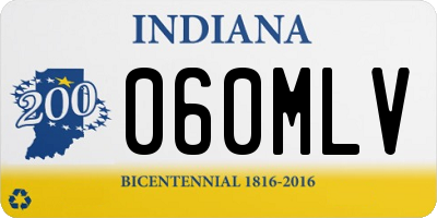 IN license plate 060MLV