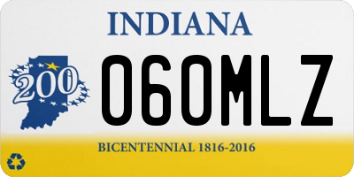 IN license plate 060MLZ