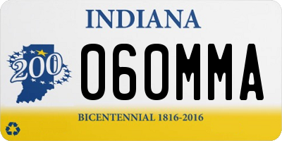 IN license plate 060MMA