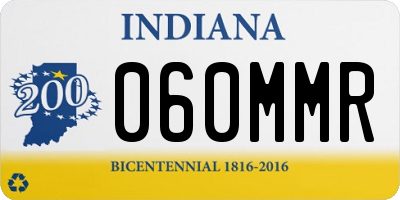 IN license plate 060MMR