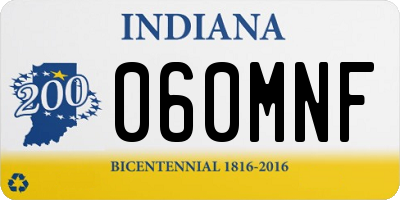 IN license plate 060MNF