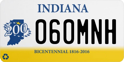 IN license plate 060MNH