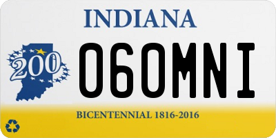 IN license plate 060MNI