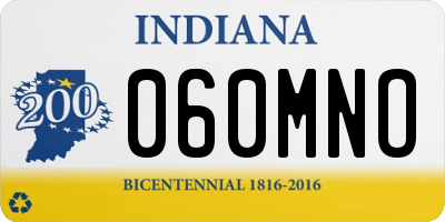 IN license plate 060MNO