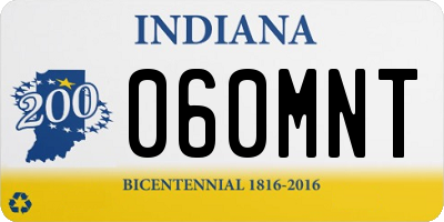 IN license plate 060MNT