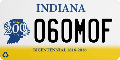IN license plate 060MOF