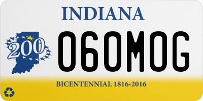 IN license plate 060MOG