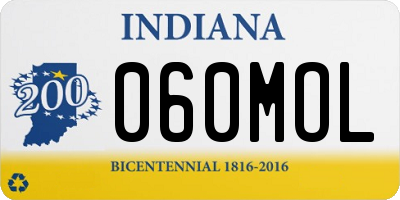 IN license plate 060MOL