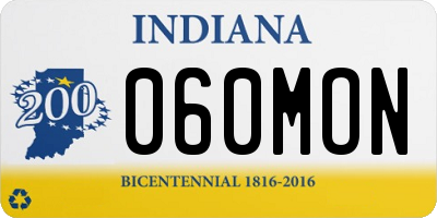 IN license plate 060MON