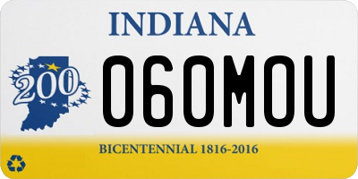 IN license plate 060MOU