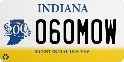 IN license plate 060MOW
