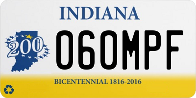 IN license plate 060MPF