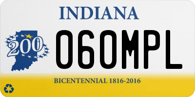IN license plate 060MPL