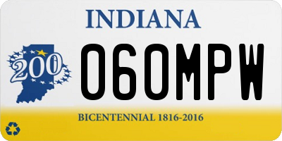 IN license plate 060MPW