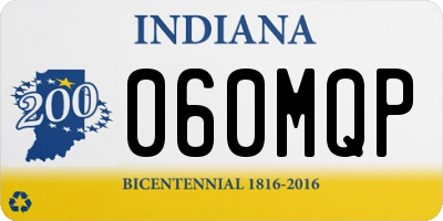 IN license plate 060MQP