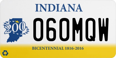 IN license plate 060MQW