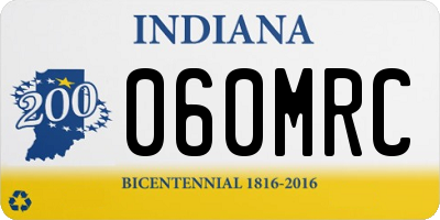 IN license plate 060MRC