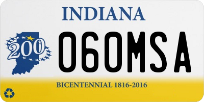 IN license plate 060MSA