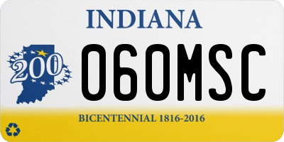 IN license plate 060MSC