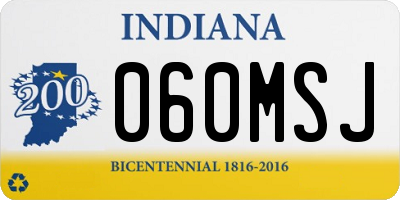 IN license plate 060MSJ
