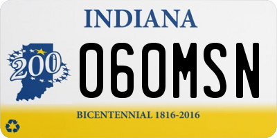 IN license plate 060MSN