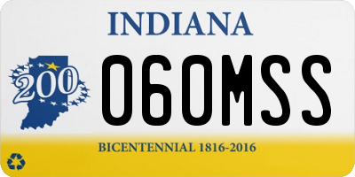 IN license plate 060MSS