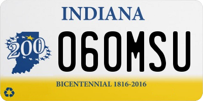 IN license plate 060MSU