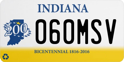 IN license plate 060MSV
