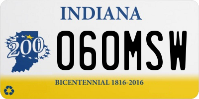 IN license plate 060MSW